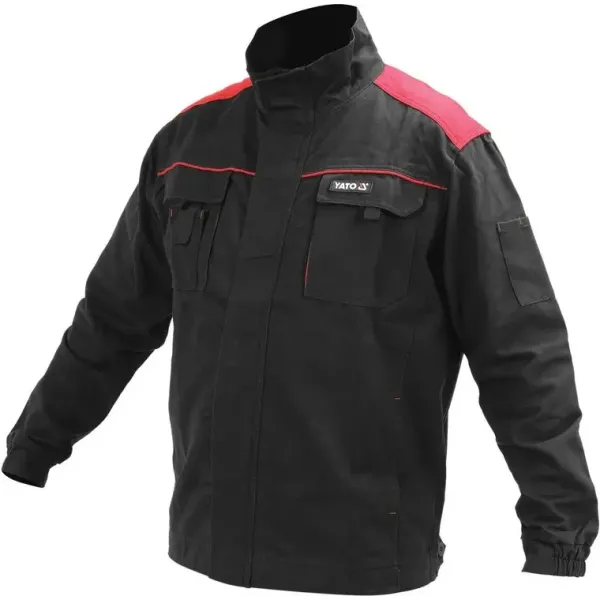 Куртка робоча COMFY утеплена чорно-червона бавовна 7 кишень YATO розмір S- XXL YT-79230