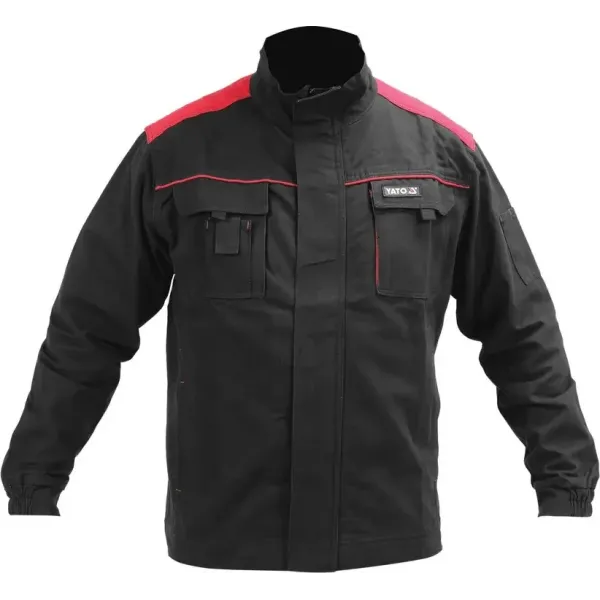 Куртка робоча COMFY утеплена чорно-червона бавовна 7 кишень YATO розмір S- XXL YT-79230