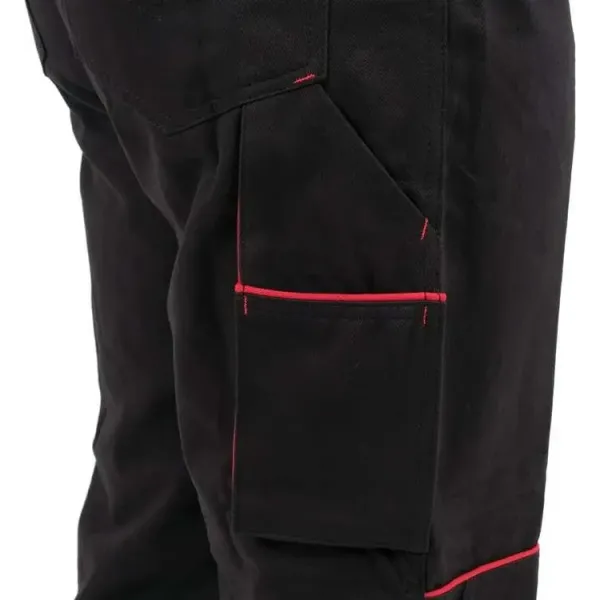 Брюки рабочие COMFY черные хлопок с начесом 7 карманов YATO размер S - XXL  YT-79240 YT-79240