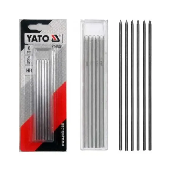Стержни графитовые HВ для карандашей YT-69290 YATO 6 шт. YT-69291