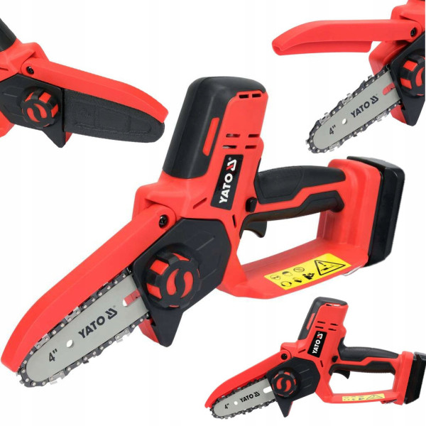Пила ланцюгова акумуляторна YATO 18В Li-Ion шина 4"/10 см без акумулятора YT-828136
