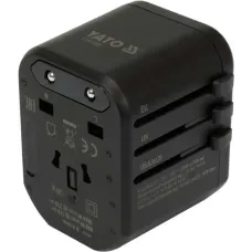Адаптер со встроенным зарядным устройством с двумя портами USB и технологией быстрой зарядки YATO YT-81300 YT-81300 Адаптер со встроенным зарядным устройством с двумя портами USB и технологией быстрой зарядки YATO YT-81300 YT-81300