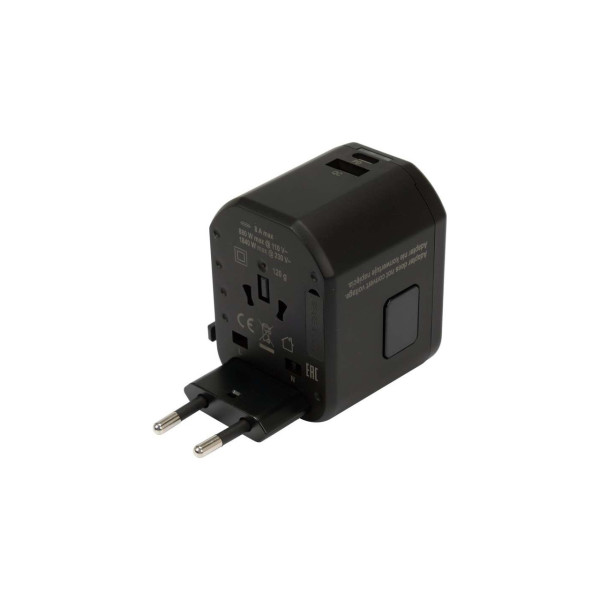 Адаптер со встроенным зарядным устройством с двумя портами USB и технологией быстрой зарядки YATO  YT-81300 YT-81300