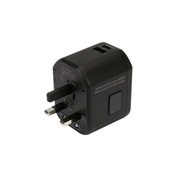 Адаптер со встроенным зарядным устройством с двумя портами USB и технологией быстрой зарядки YATO  YT-81300 YT-81300