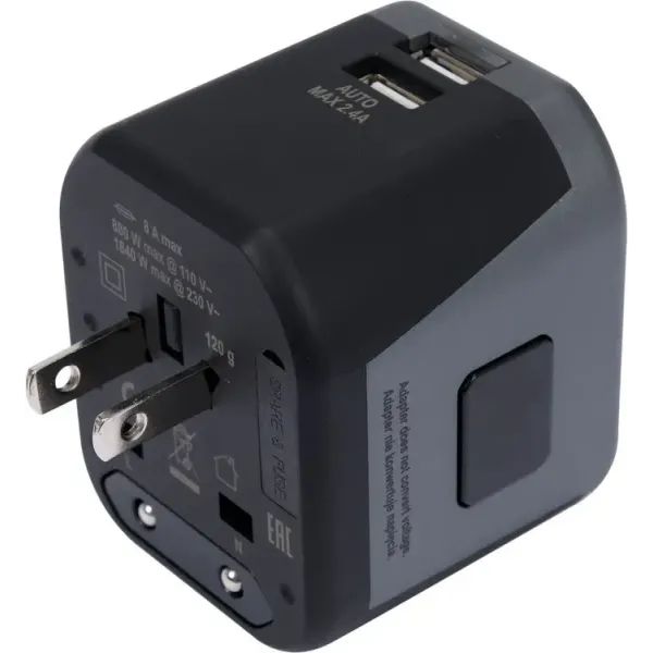 Адаптер со встроенным зарядным устройством с двумя портами USB YATO  YT-81301 YT-81301