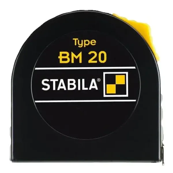 Рулетка STABILA тип BM20 5м пластиковий корпус сталева стрічка 16446
