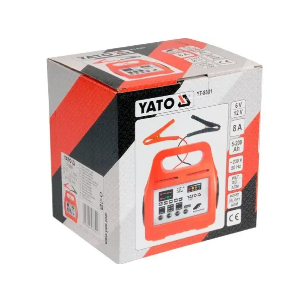 Зарядное устройство YATO  6/12В 8А 5-200Aч YT-8301