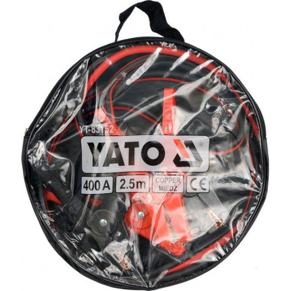 Кабель пусковий для акумулятора 400 А 2.5 м YATO 2 шт. YT-83152