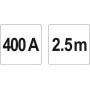 Кабель пусковий для акумулятора 400 А 2.5 м YATO 2 шт. YT-83152