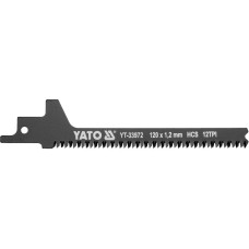 Полотно до шабельної пили HCS кривий розріз YATO 120х23.7х1.2 мм 12зуб/1" YT-33972