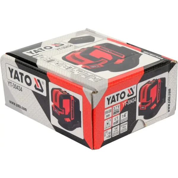 Нівелір лазерний самонівелювальний YATO верт./гориз. промені зелені YT-30434