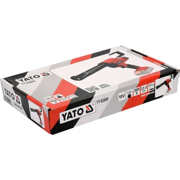 Пістолет для клею та герметика акумуляторний YATO Li-Ion 18 В для туби  225-240 мм, 0.5-8 мм без акумулятора YT-82889