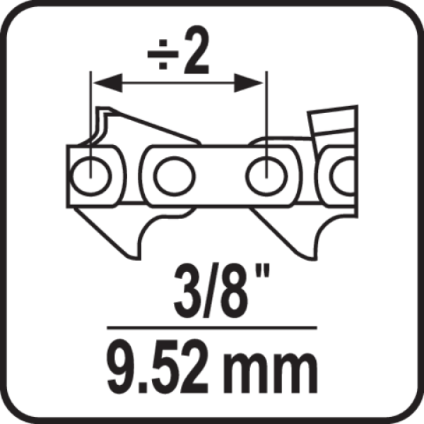 Шина напрямна тип U ланцюгової пили YATO 13" 56 яч. для ланцюга YT-84940 YT-84929