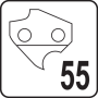 Цепь YATO 16" 40см (55 зв) для цепных пил с шиной YT-849301 YT-849529