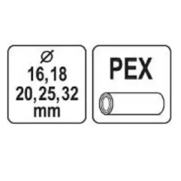 Калибратор для расширения труб PEX-AL-PEX YATO 16/18/20/25/32мм YT-22378