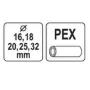 Калибратор для расширения труб PEX-AL-PEX YATO 16/18/20/25/32мм YT-22378