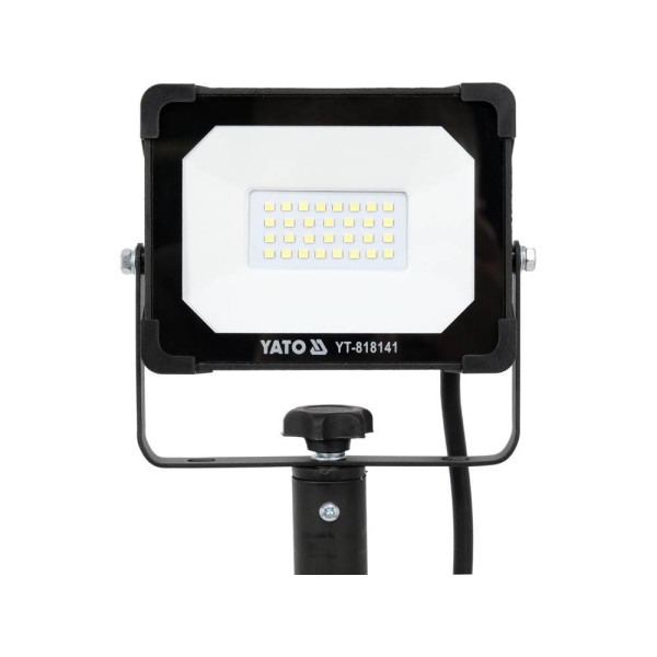 Прожектор SMD LED YATO 20 Вт 230 В 1900 Лм стійка 0.6-1.22м кабель 2 м YT-818141