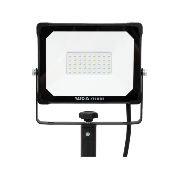 Прожектор SMD LED YATO 30Вт 230В 2850Лм стойка 0.6-1.22м кабель 2м YT-818161