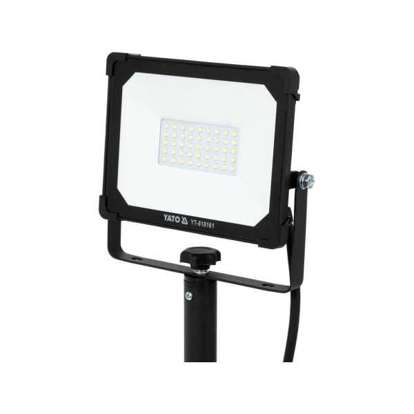 Прожектор SMD LED YATO 30Вт 230В 2850Лм стойка 0.6-1.22м кабель 2м YT-818161