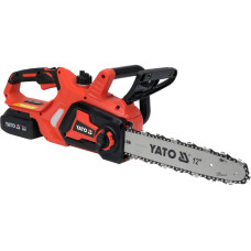 Пила ланцюгова акумуляторна YATO 18В Li-Ion 4А·год шина 12"/30 см ланцюг 45зубинев YT-828137
