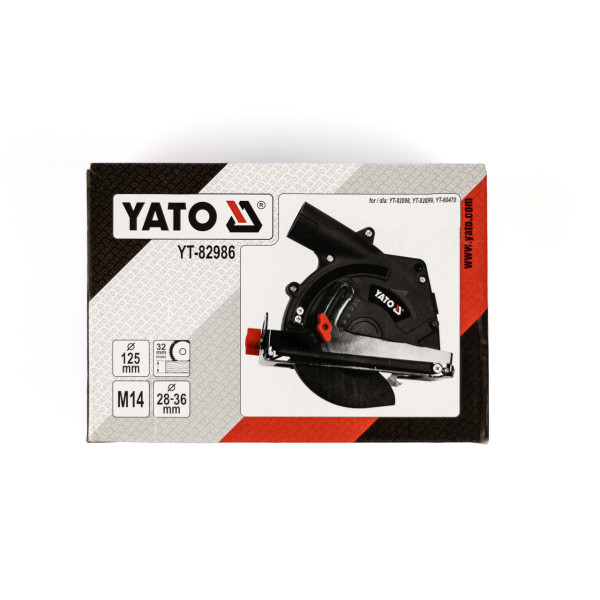 Кожух защитный с пылеотводом для УШМ YATO диск 125мм глубина реза 32мм YT-82986