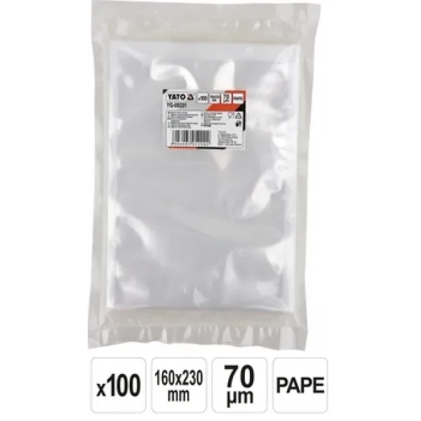 Пакеты для вакуумирования 160х230мм YATO 100шт. YG-09331