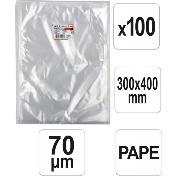 Пакеты для вакуумирования 300х400мм YATO 100шт. YG-09334
