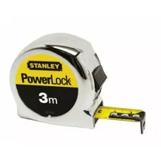 Рулетка STANLEY "Powerlock" 3х19мм стрічка сталева хромир. корпус 1-33-522