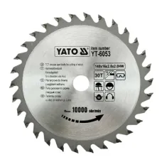 Диск пильный победитовый по дереву YATO 140х16х2мм 30Т YT-6053