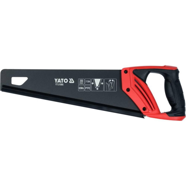 Ножівка по дереву YATO 350 мм 7 зубів/1" YT-31095