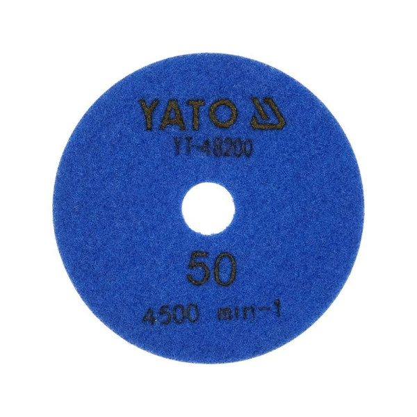 Круг шліфувальний алмазний на липучці 100 мм YATO зерно G50 -G3000 YT-48200