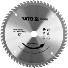 Диск пильный победитовый по дереву 165x16x2.2x1.5мм YATO 60Т YT-60592 Диск пильный победитовый по дереву 165x16x2.2x1.5мм YATO 60Т YT-60592
