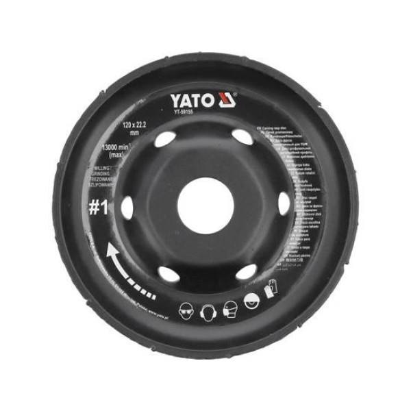 Диск-фреза радиальный для УШМ YATO 120/22.2мм 1# YT-59155