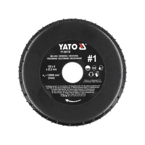 Диск-фреза торцевой для УШМ YATO 120/22.2х6мм  #1 YT-59178