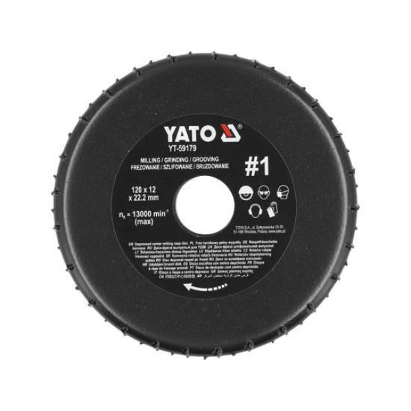 Диск-фреза торцевой для УШМ YATO 120/22.2х12мм  #1 YT-59179