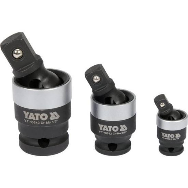 Набір карданних ударних подовжувачів YATO 1/4" 3/8" 1/2" YT-10642