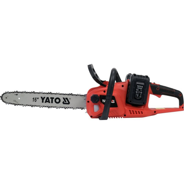 Пила ланцюгова акумуляторна YATO Li-Ion 18 В 2х4Ач Шина 16"/40 см 56звінок YT-828131
