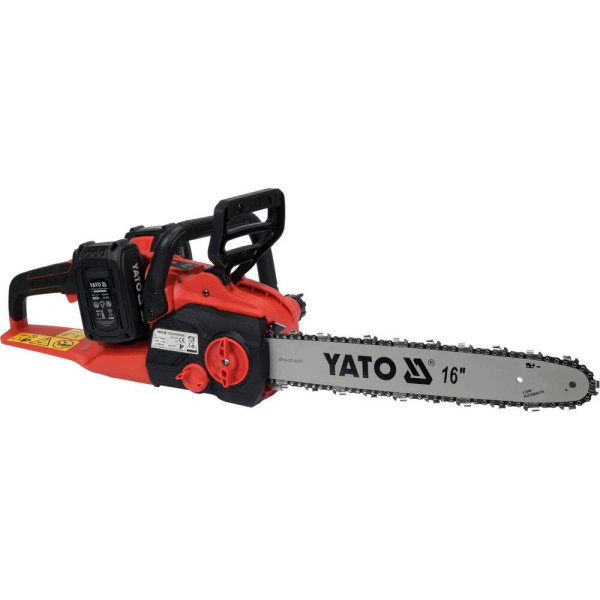 Пила ланцюгова акумуляторна YATO Li-Ion 18 В 2х4Ач Шина 16"/40 см 56звінок YT-828131
