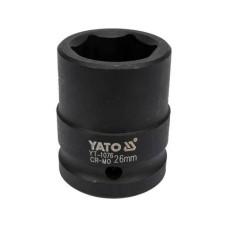 Головка торцевая ударная 6-гранная 3/4" YATO 26х50мм YT-1076