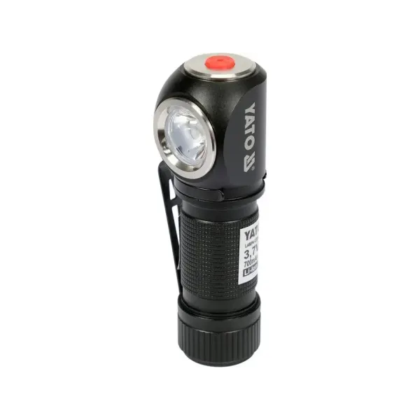 Фонарь налобный аккумуляторный 2в1 YATO Li-Ion 3.7В 700мАч 350/120Лм USB YT-08597