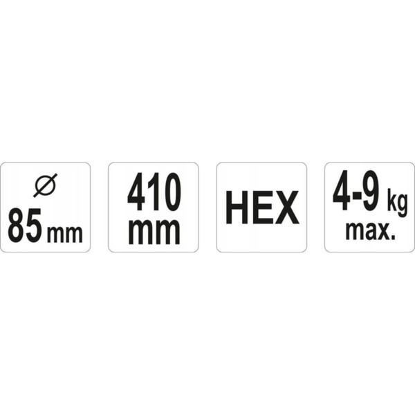 Міксер для будівельних розчинів YATO 85x410 мм HX 4-9 кг YT-5490