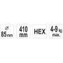 Міксер для будівельних розчинів YATO 85x410 мм HX 4-9 кг YT-5490
