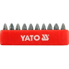 Набір викруткових насадок Philips PH2х25мм HEX 1/4" YATO 10 шт. YT-0475