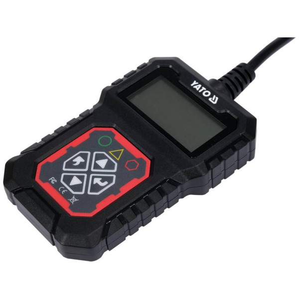 Тестер діагностичний OBD/EOBD автомобіля YATO з LCD-дисплеєм YT-72978