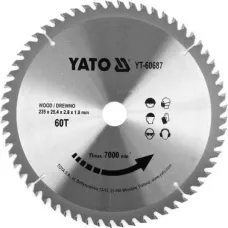 Диск пильный по дереву победитовый YATO 235х25.4х1.8 60T YT-60687