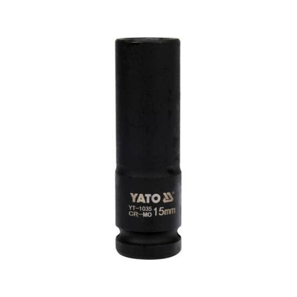 Головка торцевая ударная глубокая 6-гранная 1/2" 15х78мм YATO YT-1035