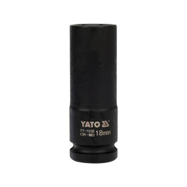 Головка торцевая ударная глубокая 6-гранная 1/2" 18х78мм YATO YT-1038