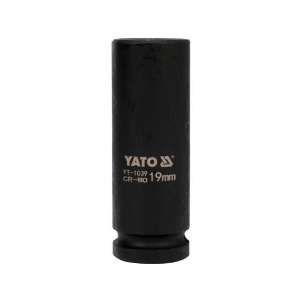 Головка торцевая ударная глубокая 6-гранная 1/2" 19х78мм YATO YT-1039