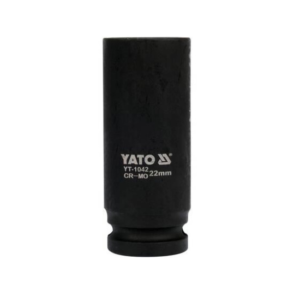 Головка торцевая ударная глубокая 6-гранная 1/2" 22х78мм YATO YT-1042