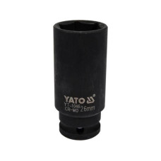 Головка торцевая ударная глубокая 6-гранная 1/2" 26х78мм YATO YT-1046